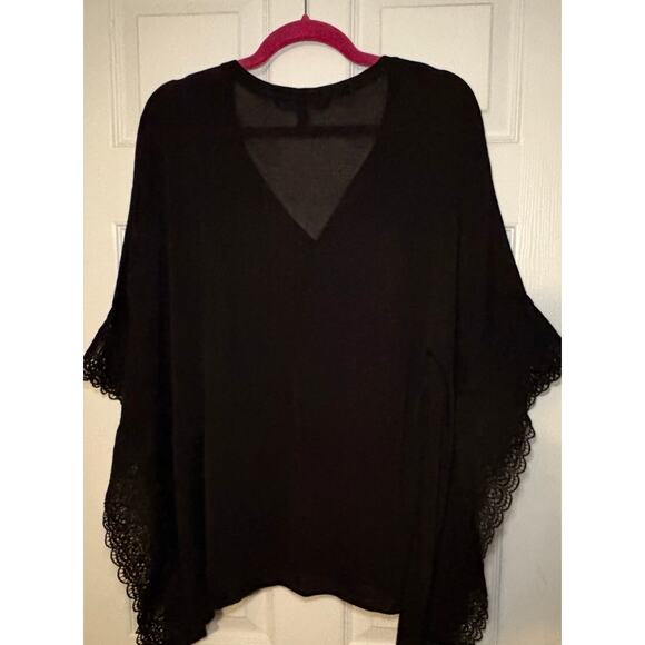 White House Black Market v neck sweater with beautiful lace detail on sleeves S - Picture 4 of 4